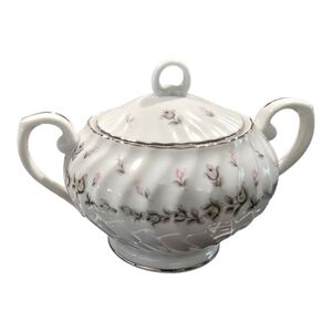 Style House Picardy Fine China Sugar Bowl With‎ Lid MCM Excellent Condition!